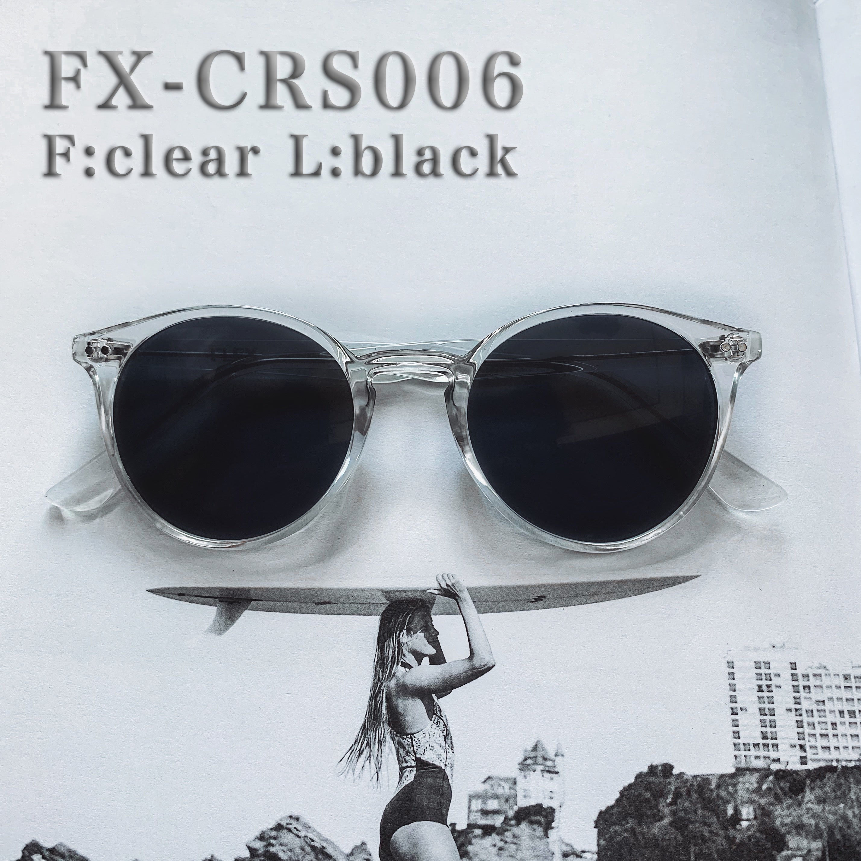 4 color] classic round clear sunglasses – FLEX eyewear&acc