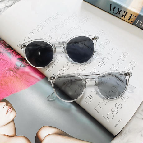 4 color] classic round clear sunglasses – FLEX eyewear&acc