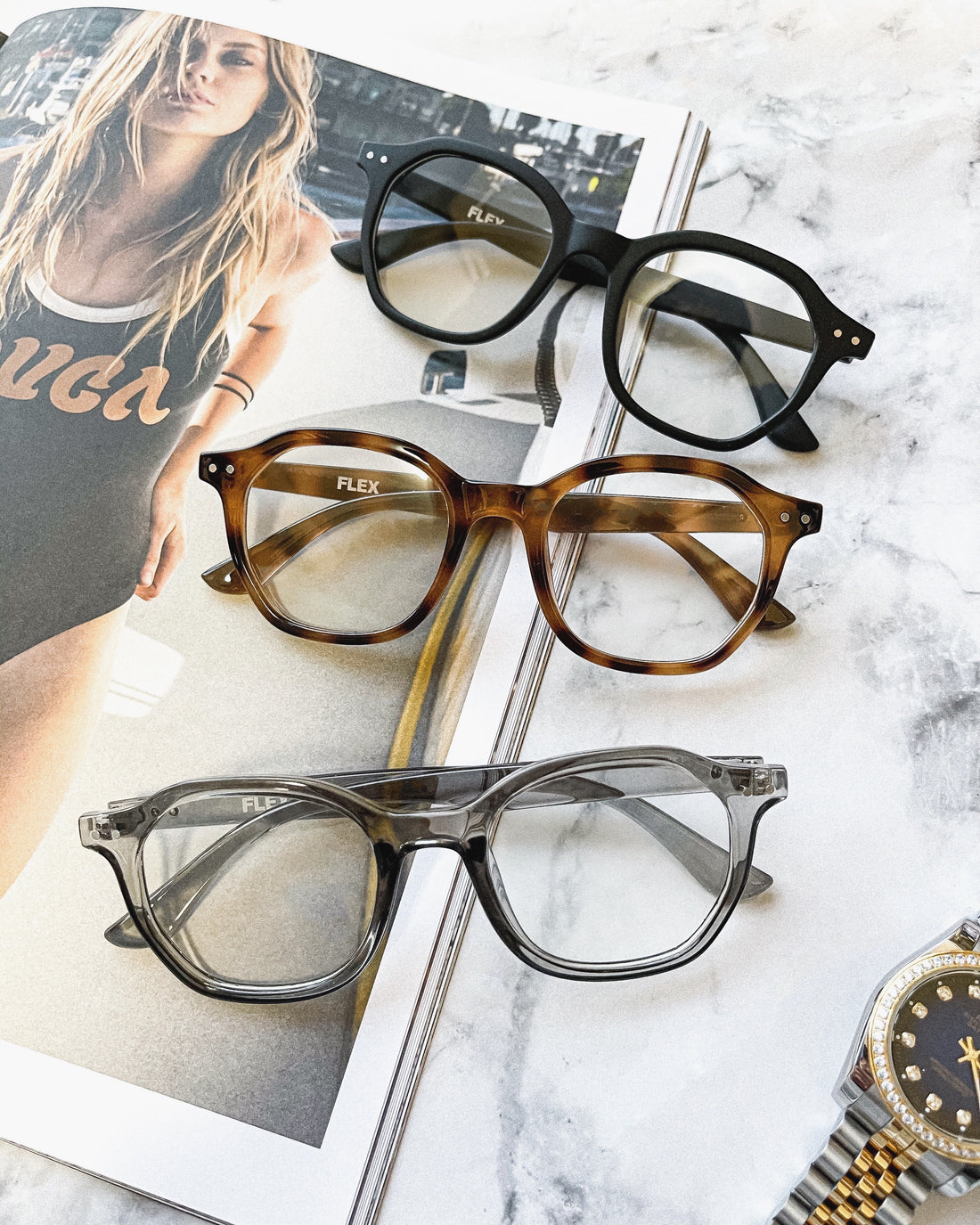 〜新作〜【3COLOR】SQUARE WELLINGTON CLEAR SUNGLASSES