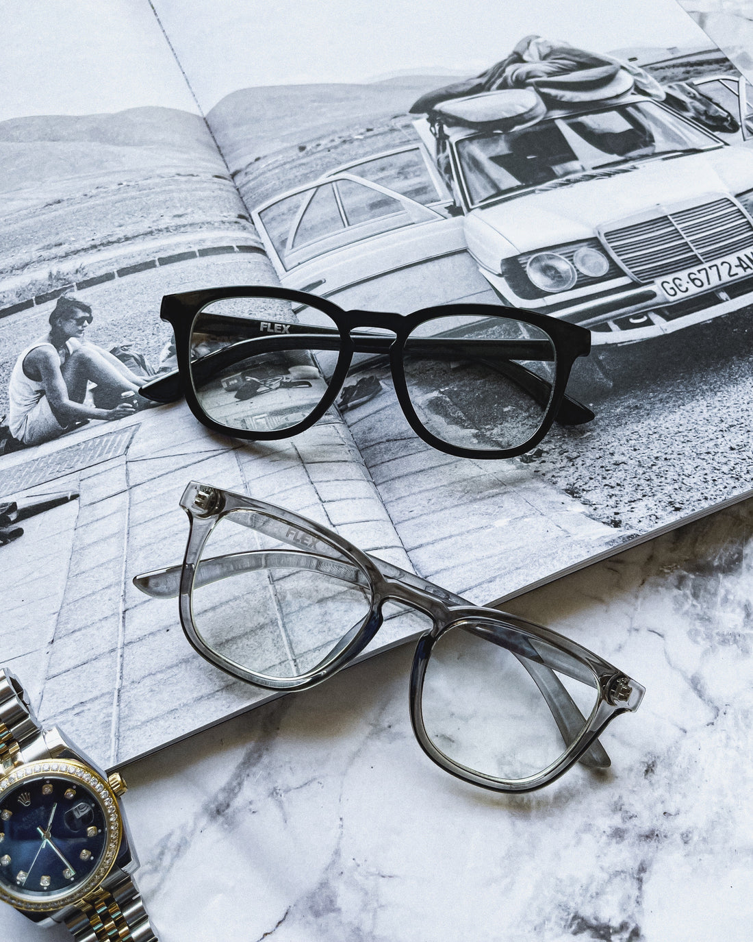 〜新作〜【2COLOR】SQUARE FRAME CLEAR SUNGLASSES