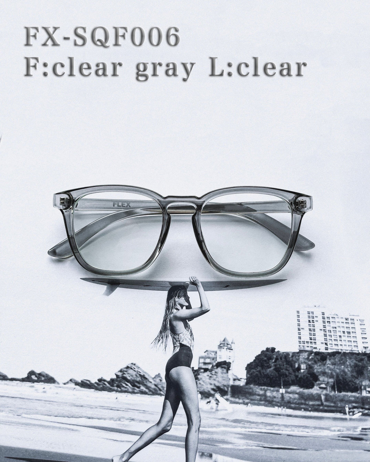 square frame clear sunglasses