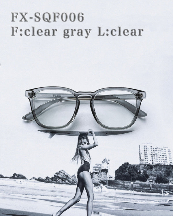 square frame clear sunglasses