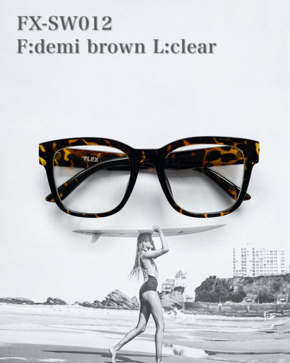square wide clear sunglasses