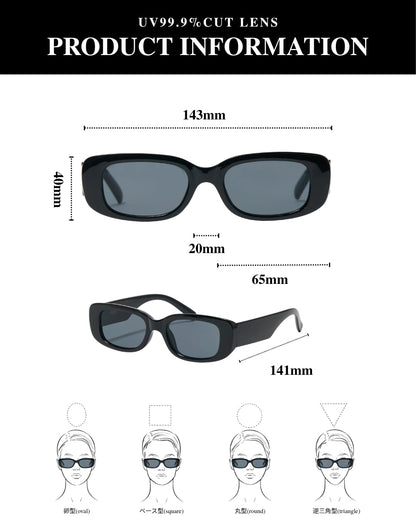 slim square sunglasses