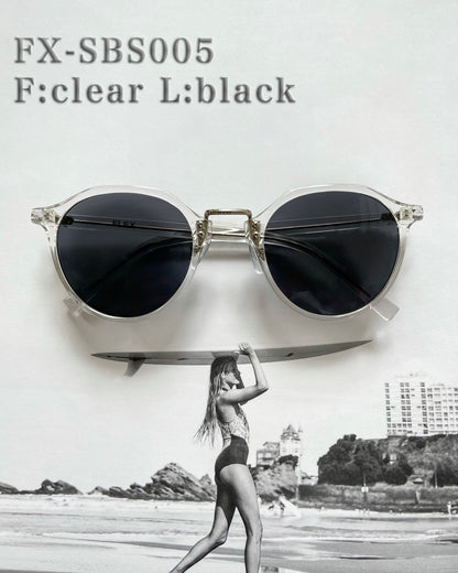 square boston clear frame sunglasses