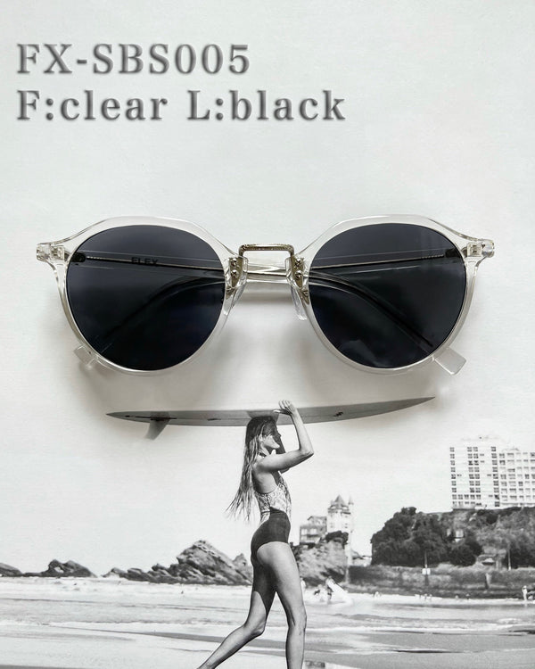 square boston clear frame sunglasses