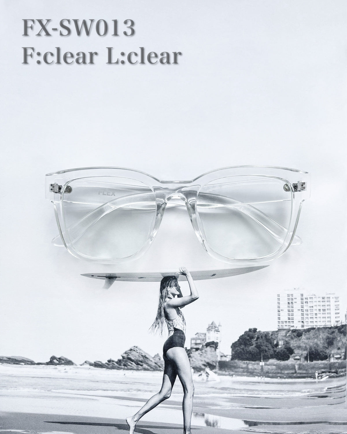 square wide clear sunglasses