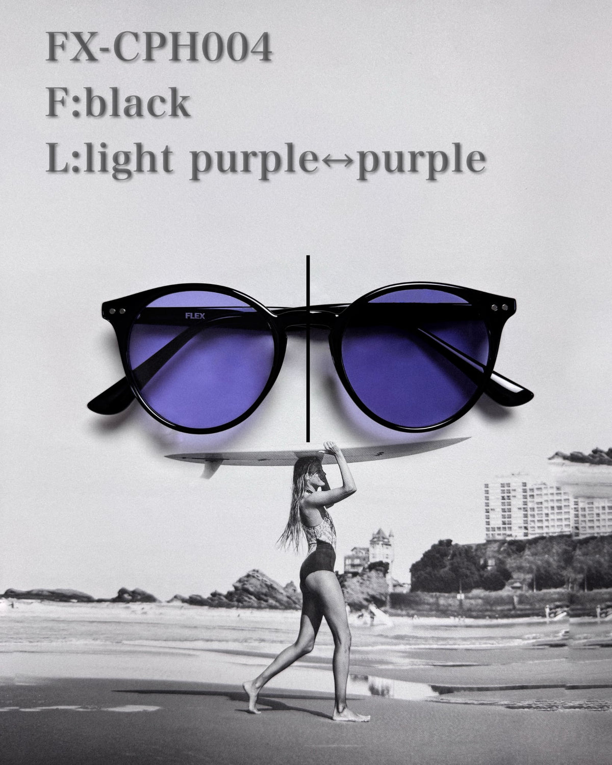 調光・偏光レンズ搭載 classic round sunglasses
