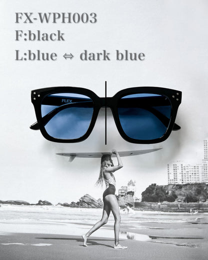 調光・偏光レンズ搭載 square wide 2 sunglasses