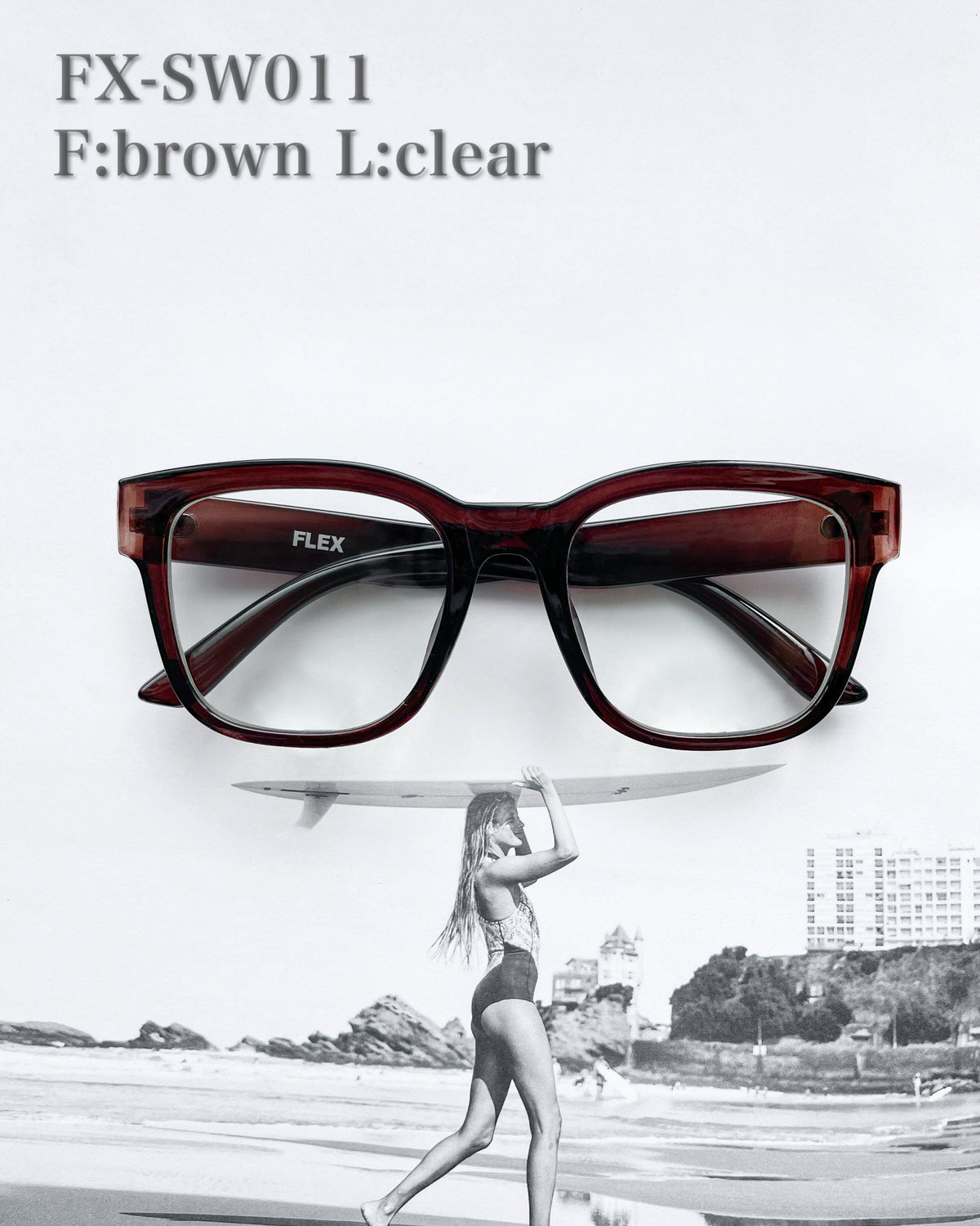 square wide clear sunglasses