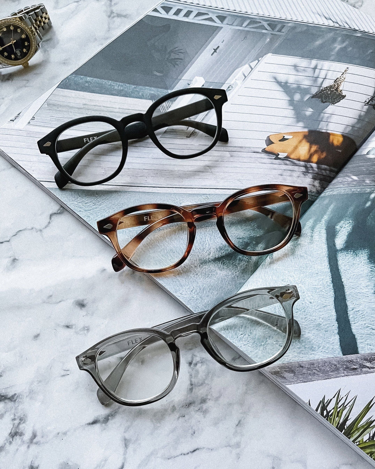 classic wellington clear sunglasses -53mm-