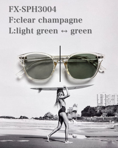 調光・偏光レンズ搭載 square frame 3 sunglasses