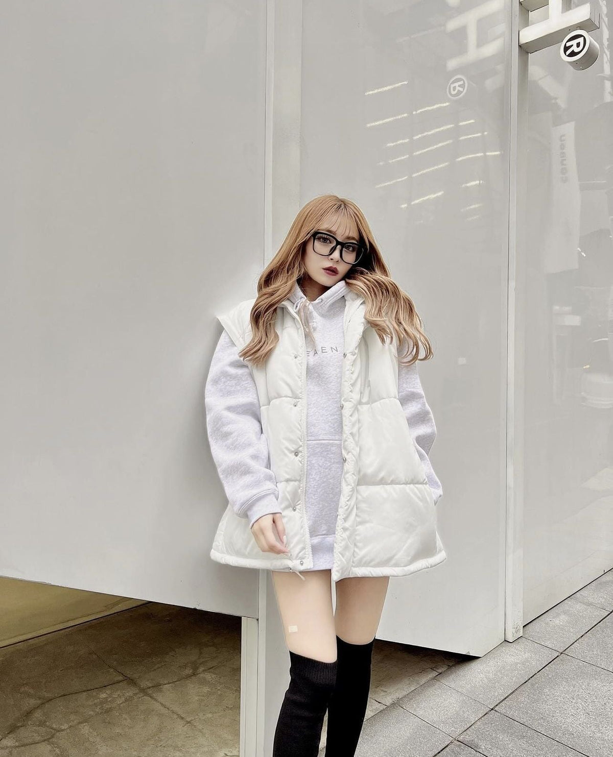 square wide clear sunglasses