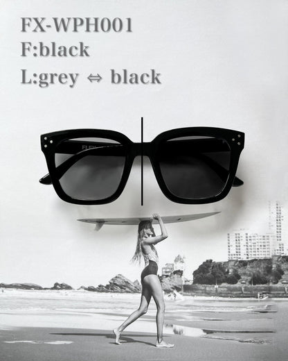 調光・偏光レンズ搭載 square wide 2 sunglasses