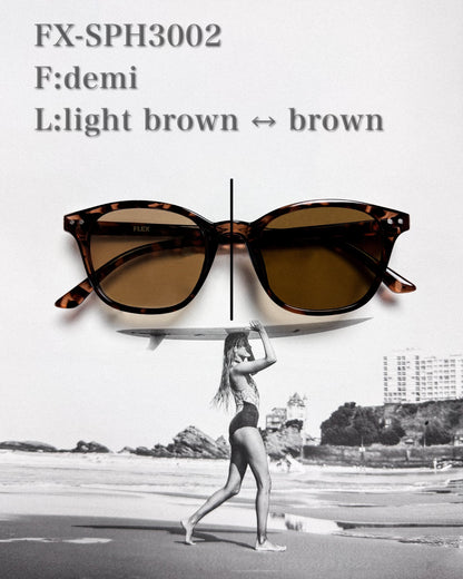 調光・偏光レンズ搭載 square frame 3 sunglasses