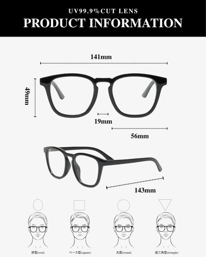 square frame clear sunglasses