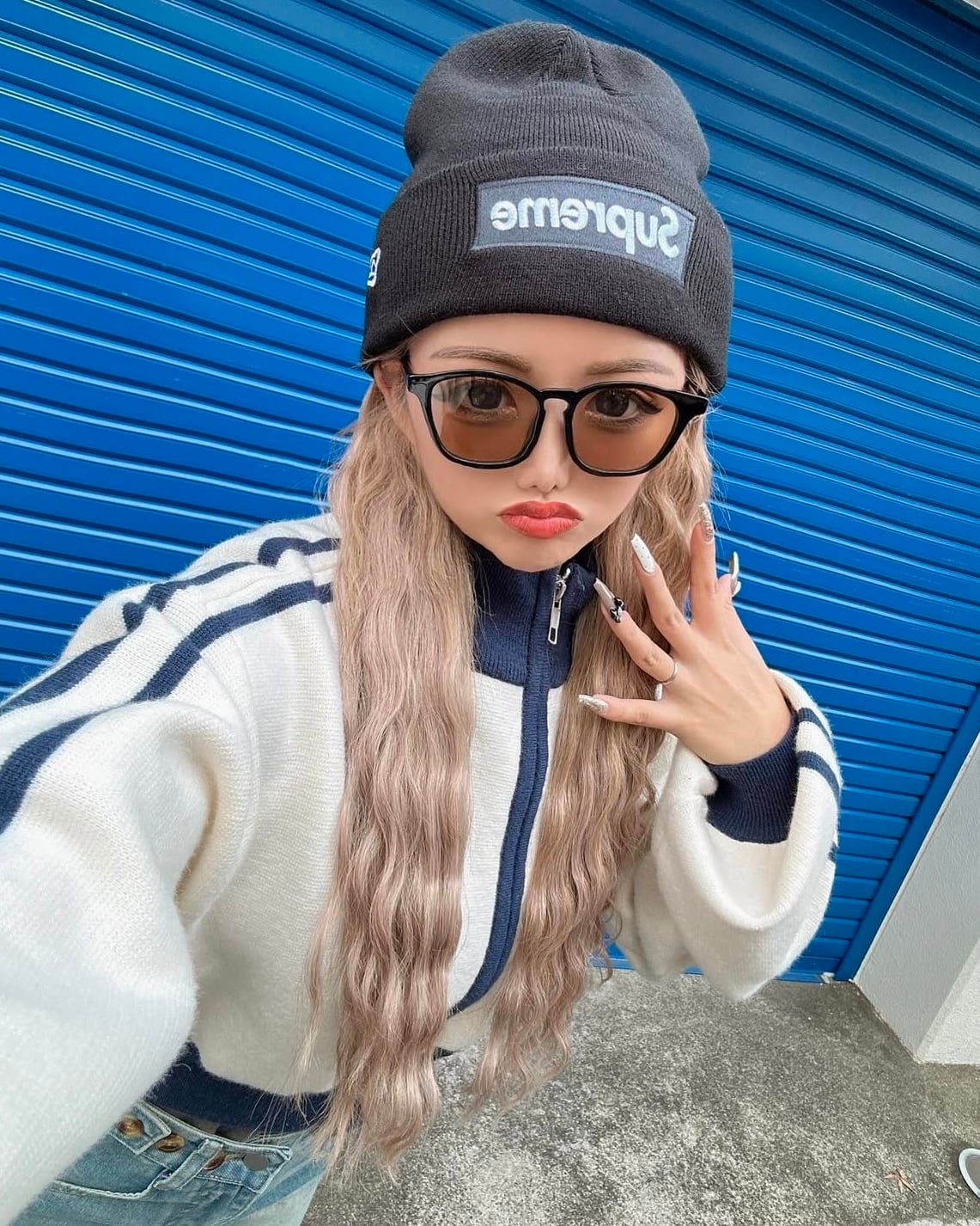 調光・偏光レンズ搭載 square frame sunglasses
