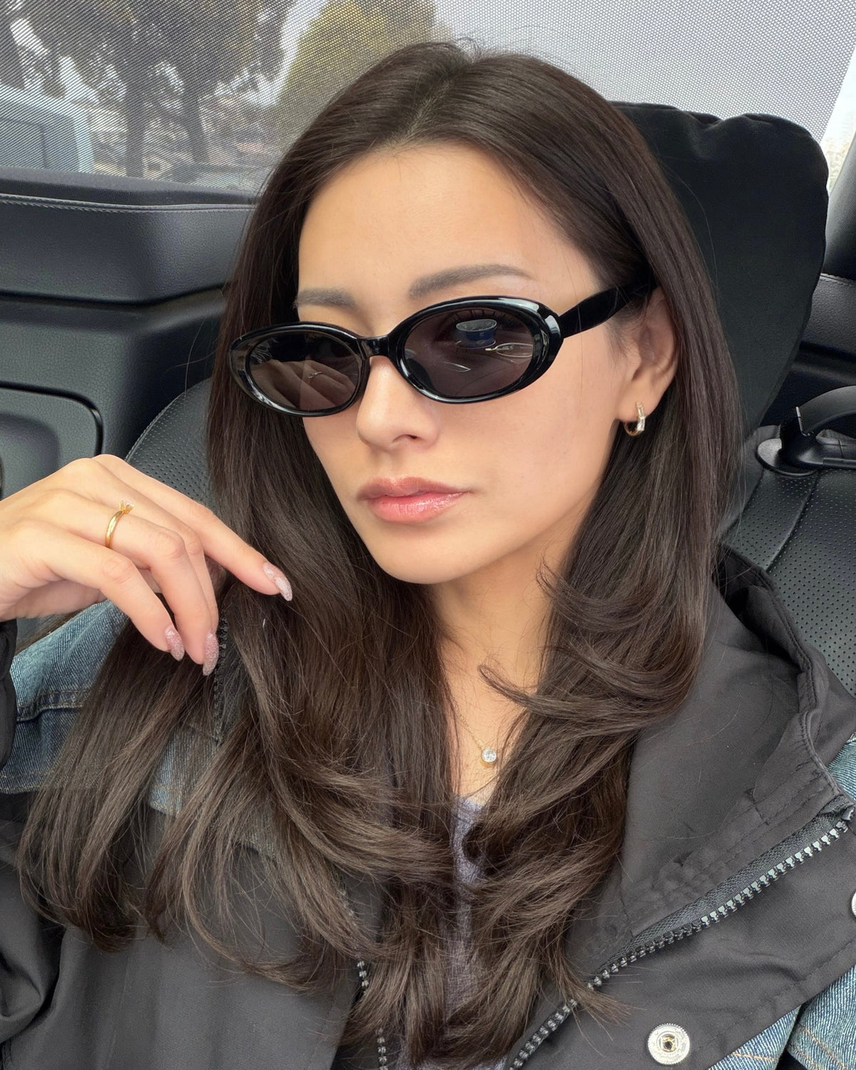 slim oval sunglasses