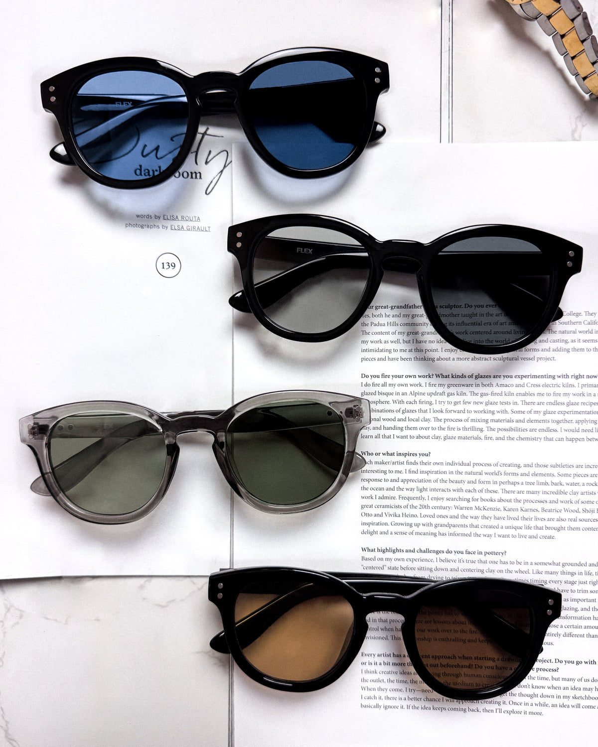 調光・偏光レンズ搭載 round wellington sunglasses