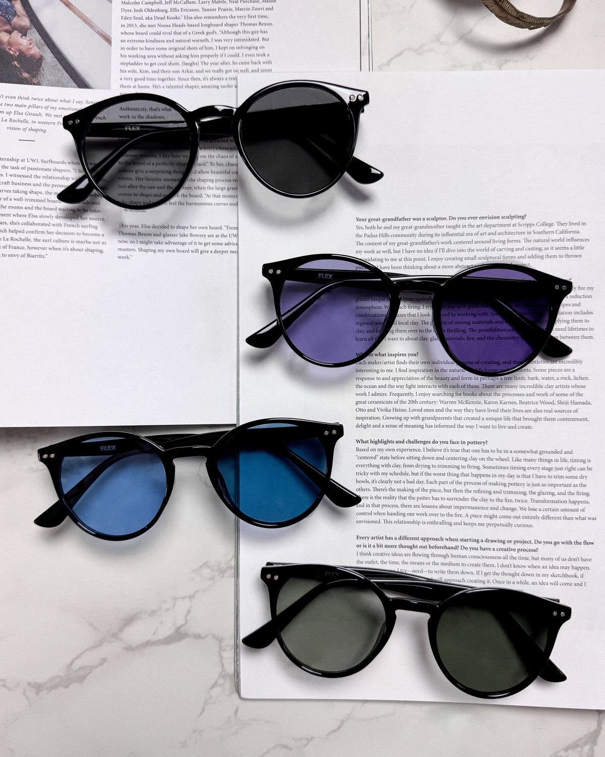 調光・偏光レンズ搭載 classic round sunglasses
