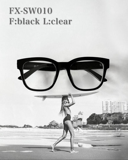 square wide clear sunglasses