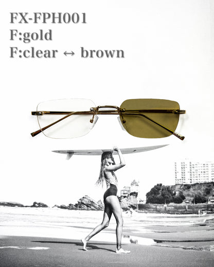 調光レンズ搭載 frameres square 2 sunglasses