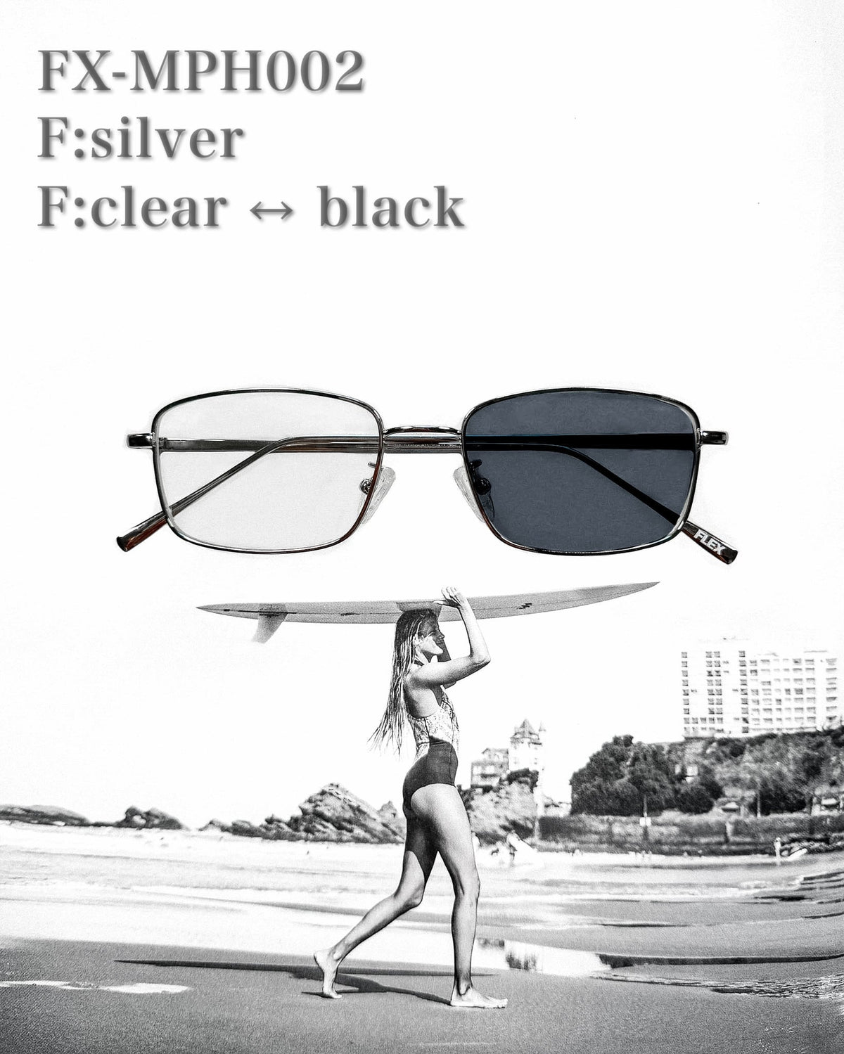 調光レンズ搭載 slim metal 2 sunglasses