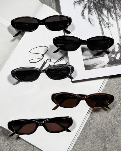 【5colors】Slim oval 4 sunglasses