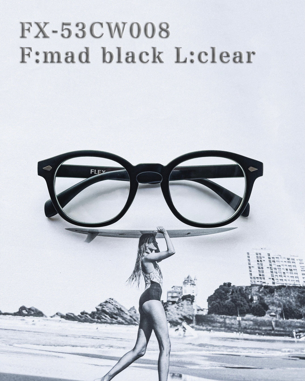 classic wellington clear sunglasses -53mm-