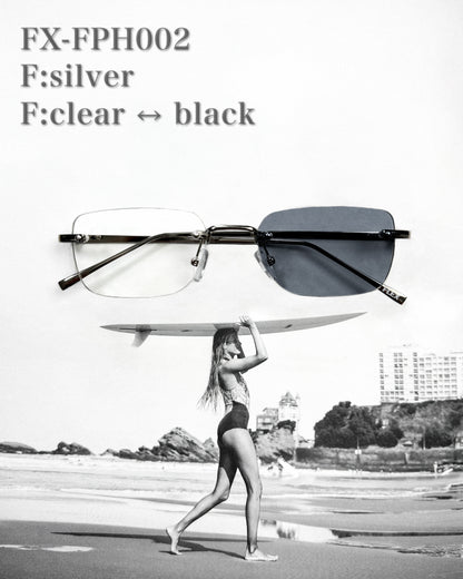 調光レンズ搭載 frameres square 2 sunglasses