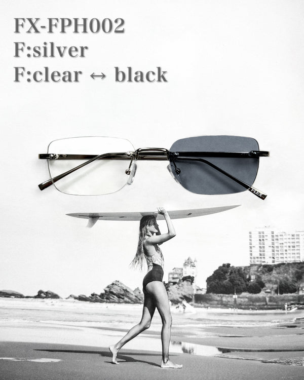 調光レンズ搭載 frameres square 2 sunglasses