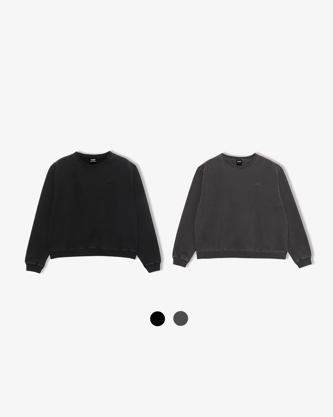 Heavy weight pigment crew neck sweat