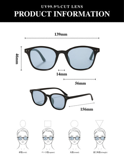 調光・偏光レンズ搭載 square frame 3 sunglasses
