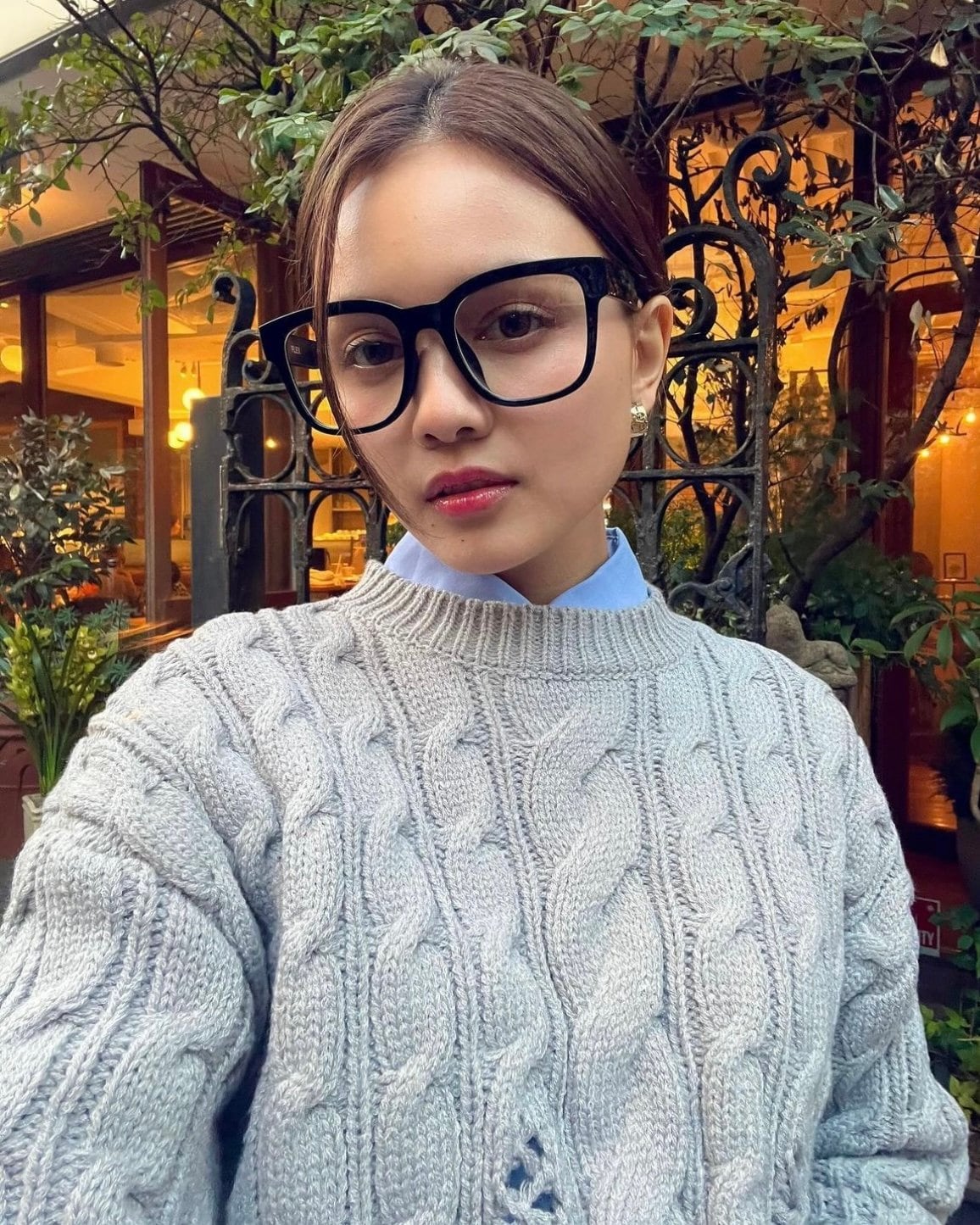square wide clear sunglasses