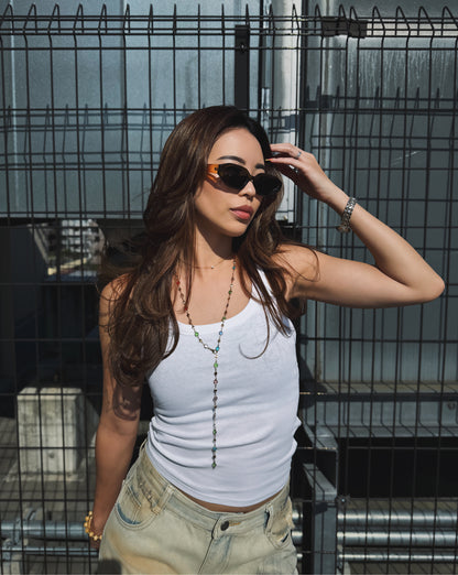 【4colors】Slim oval 5 sunglasses