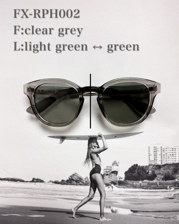 調光・偏光レンズ搭載 round wellington sunglasses