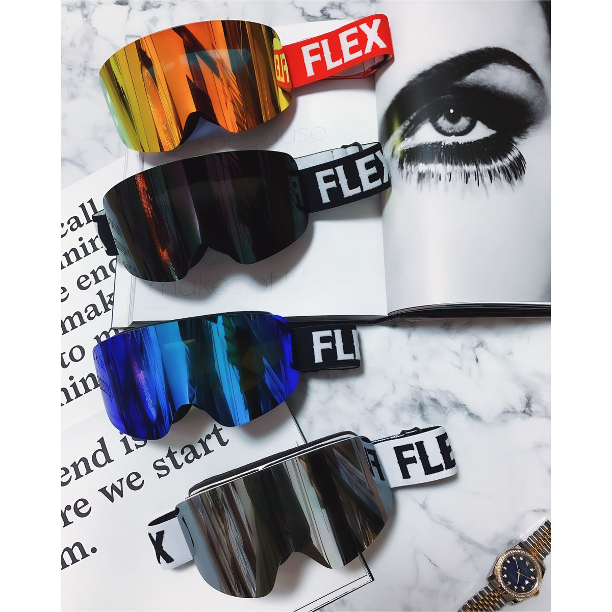 Frameless goggles