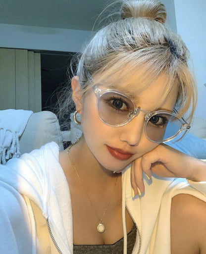 square boston clear frame sunglasses