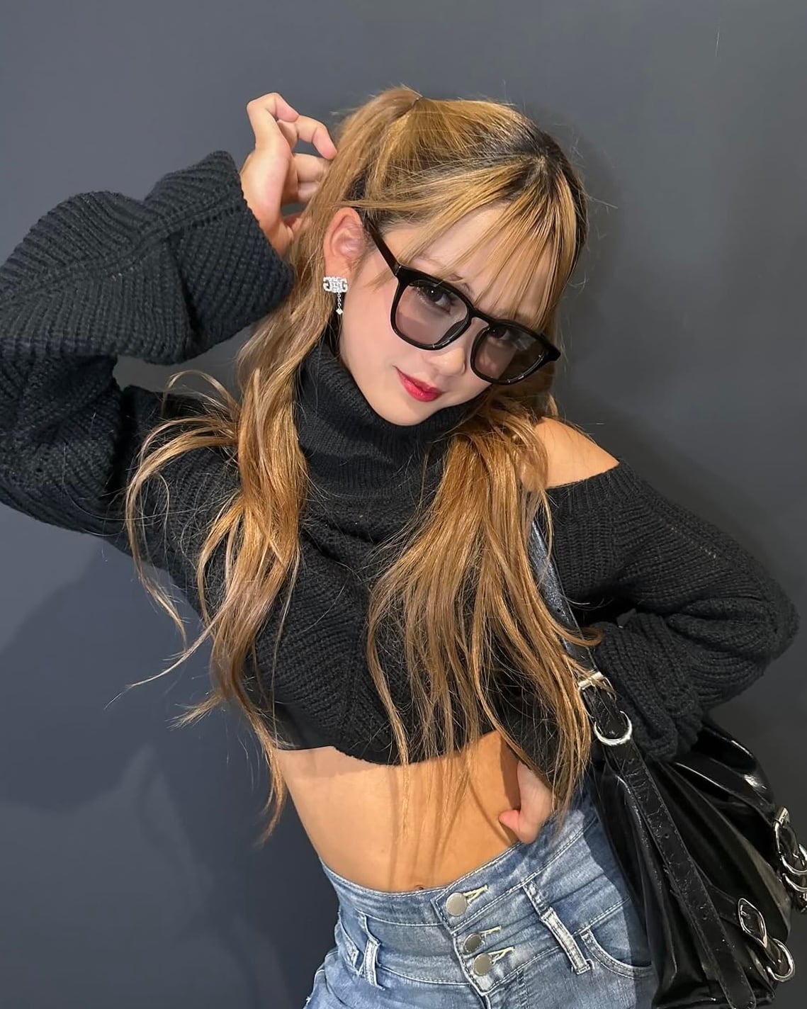 調光・偏光レンズ搭載 square frame sunglasses
