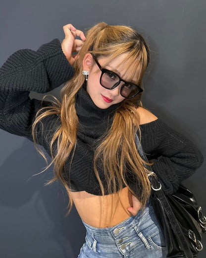 調光・偏光レンズ搭載 square frame sunglasses