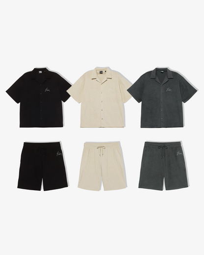 Open collared pile set up オープンカラーパイルセットアップ