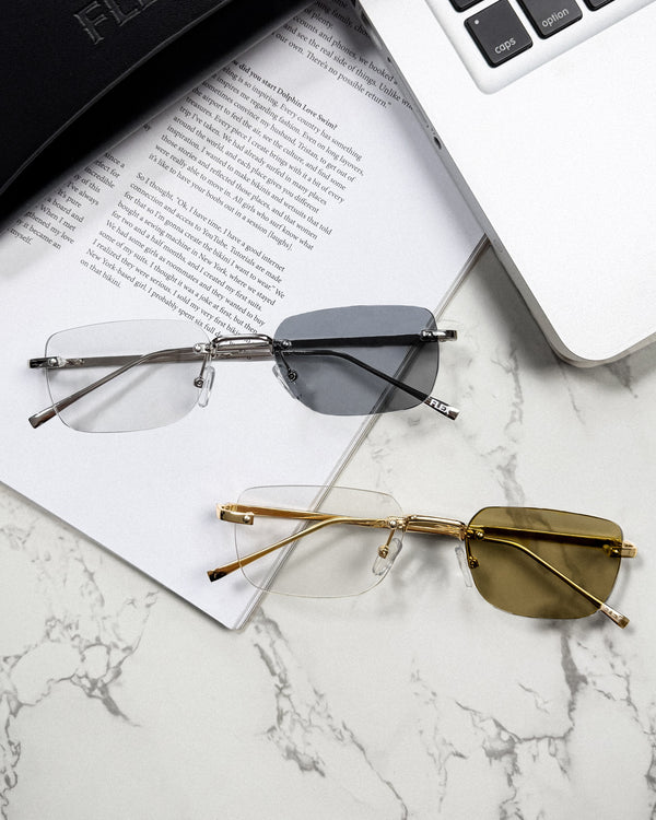 調光レンズ搭載 frameres square 2 sunglasses