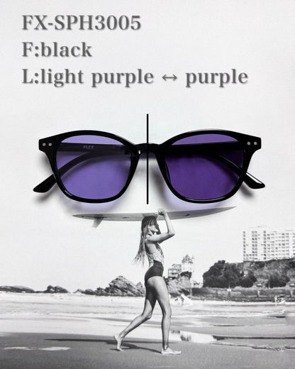 調光・偏光レンズ搭載 square frame 3 sunglasses