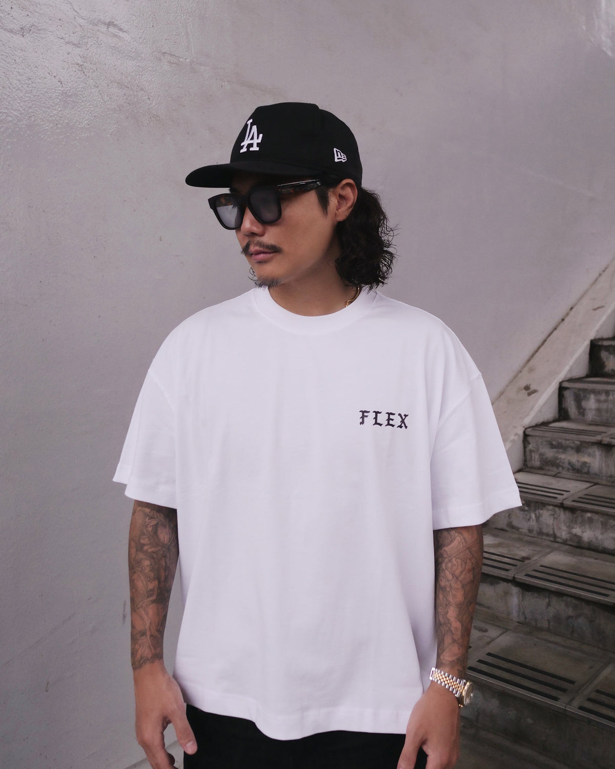 調光・偏光レンズ搭載 square wide sunglasses