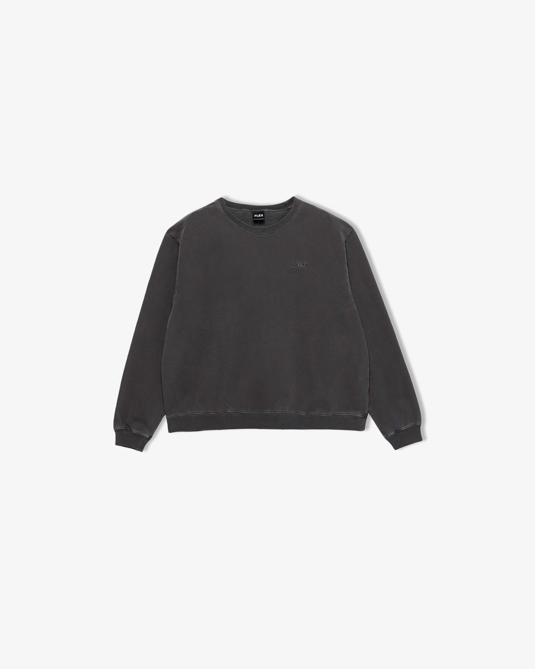 Heavy weight pigment crew neck sweat