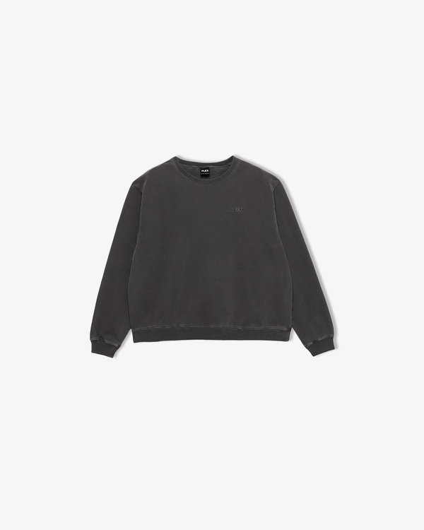 Heavy weight pigment crew neck sweat