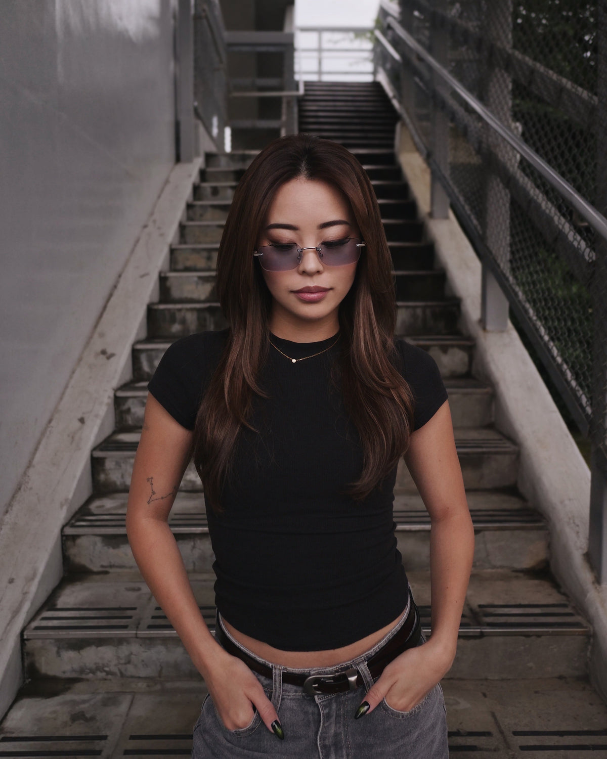 調光レンズ搭載 frameres square 2 sunglasses