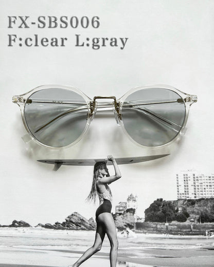 square boston clear frame sunglasses