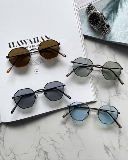 octagon metal sunglasses
