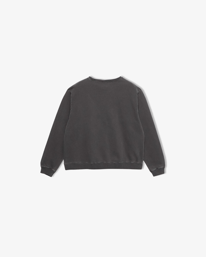 Heavy weight pigment crew neck sweat